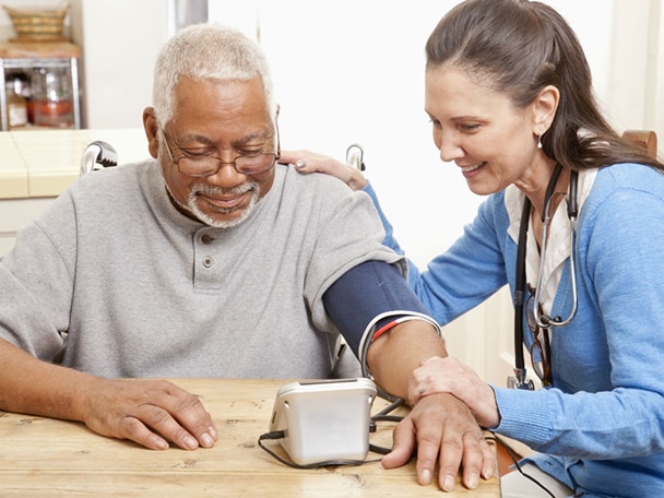 Man recieving medical screening