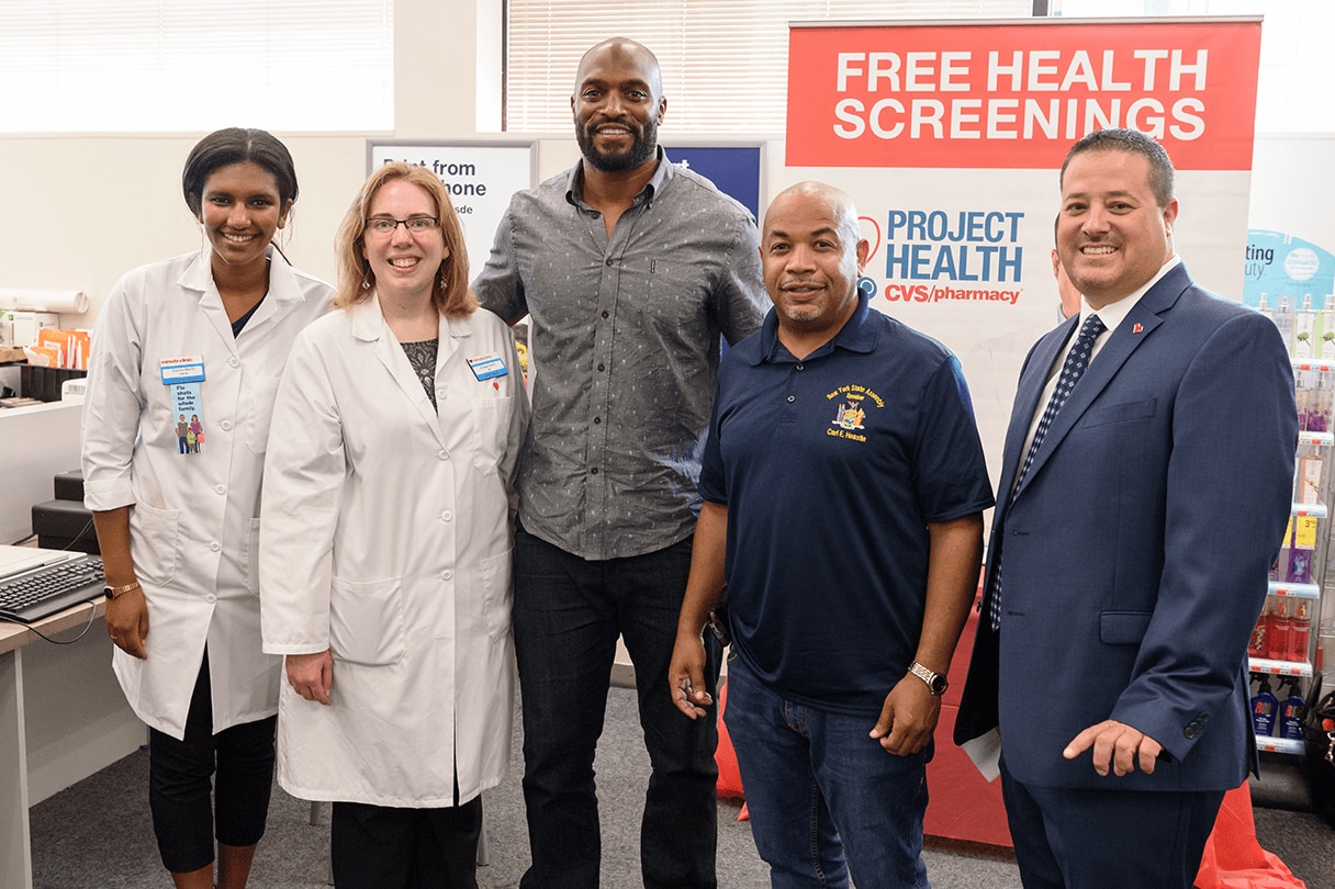 Former N.Y. Giants player Amani Toomer, at a Project Health event