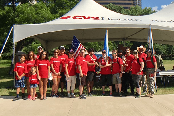 The CVS Health team at the 2018 Dallas Memorial March 