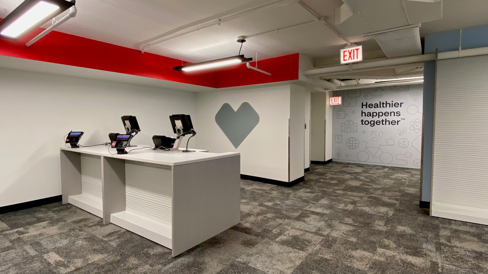 Photo depicts a simulated retail store offering hands-on job training.